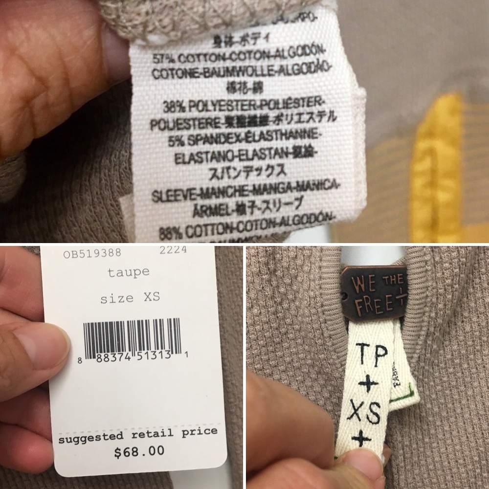 Awesome NWT Free People thermal tee! - Picture 8 of 8